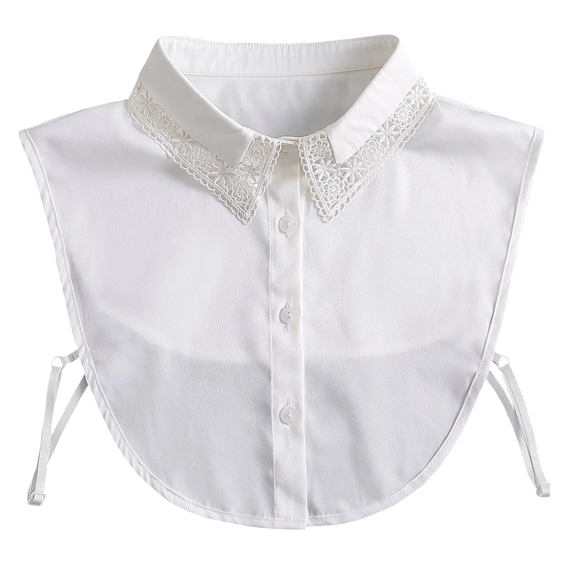Korean Stand Lapel False Collar Women Embroidery Faux Col Half Shirt Blouse Fake Collars Sweater Shirt Detachable Collars