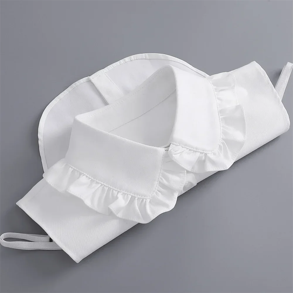 Korean Stand Lapel False Collar Women Embroidery Faux Col Half Shirt Blouse Fake Collars Sweater Shirt Detachable Collars