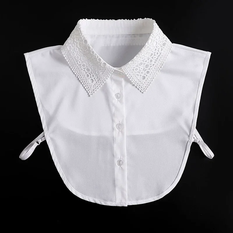 Korean Stand Lapel False Collar Women Embroidery Faux Col Half Shirt Blouse Fake Collars Sweater Shirt Detachable Collars