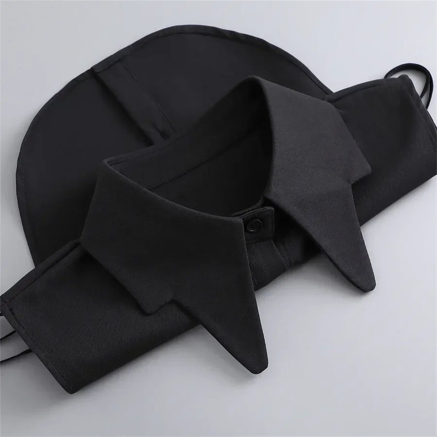 Korean Stand Lapel False Collar Women Embroidery Faux Col Half Shirt Blouse Fake Collars Sweater Shirt Detachable Collars