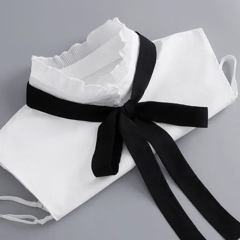 Korean Stand Lapel False Collar Women Embroidery Faux Col Half Shirt Blouse Fake Collars Sweater Shirt Detachable Collars