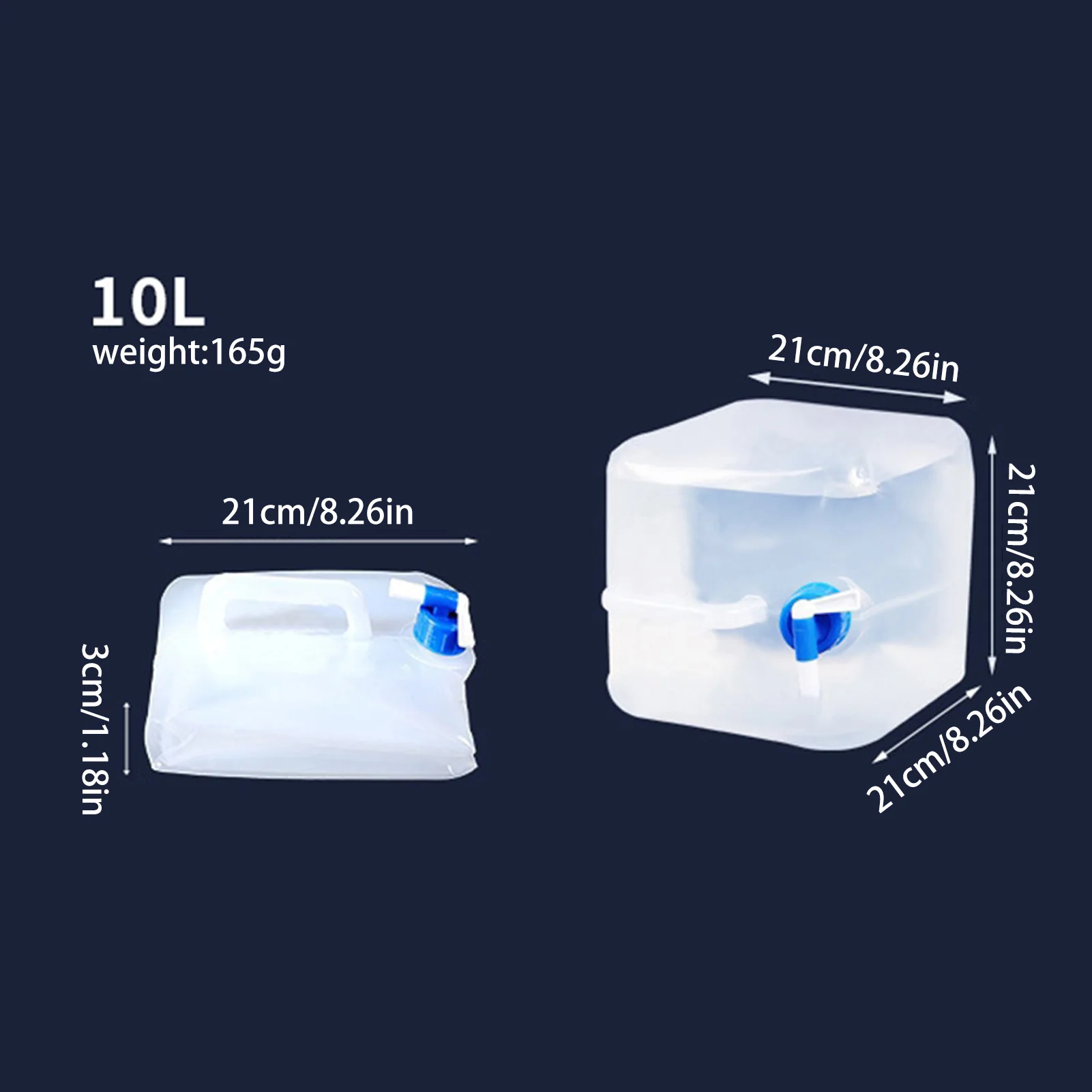 Portable Outdoor Water Tank 5-20l Foldable Water Bag With Faucet Large Capacity Water Container For Outdoor Camping BBQ Fishing