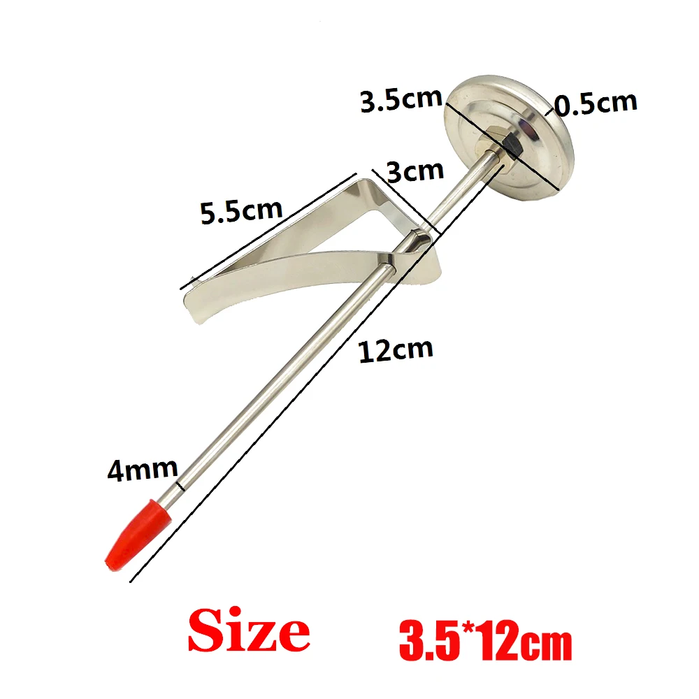 0°C~120°C Coffee Milk Thermometer Food Temp Gauge Meter Stainless Steel Probe Temperature Tester Barbecue Cooking Kitchen Tool