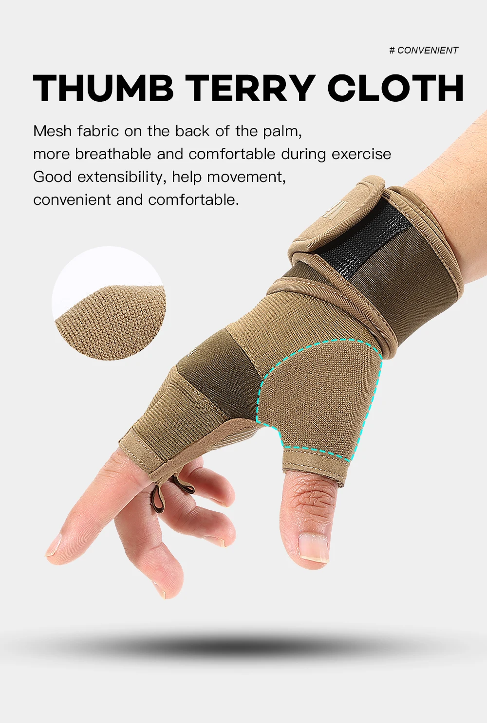 Cycling Gloves Half Finger Gym Weightlifting Dumbbell Training Anti-Slip Fitness Gloves Workout Crossfit Exercise Gloves
