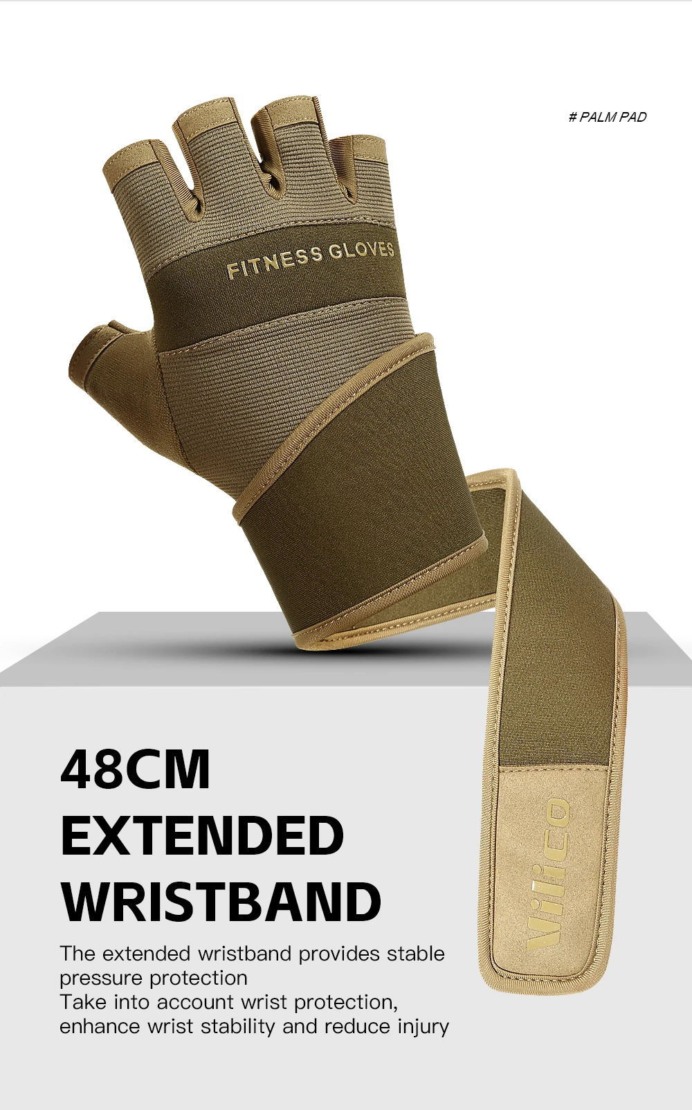 Cycling Gloves Half Finger Gym Weightlifting Dumbbell Training Anti-Slip Fitness Gloves Workout Crossfit Exercise Gloves