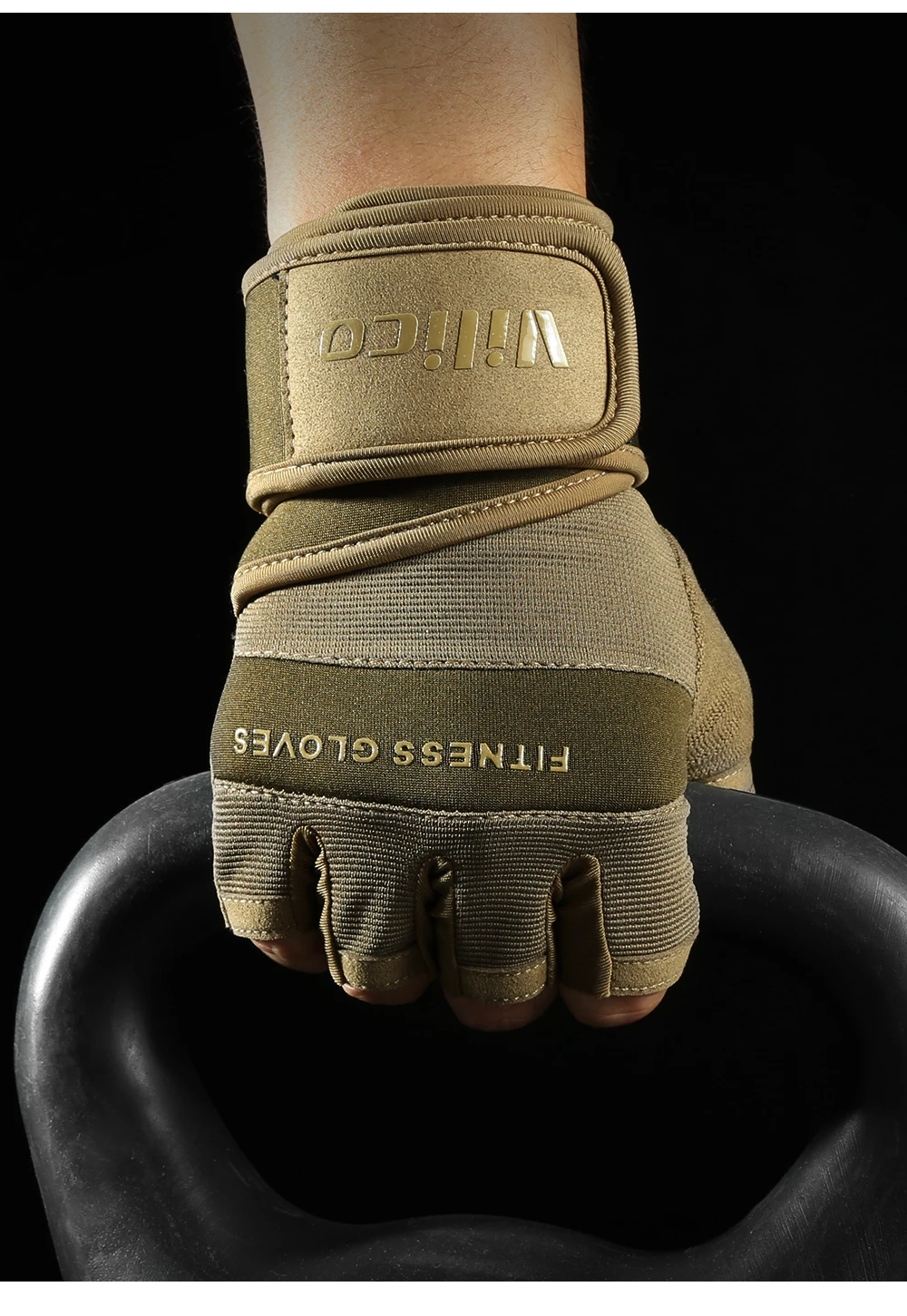 Cycling Gloves Half Finger Gym Weightlifting Dumbbell Training Anti-Slip Fitness Gloves Workout Crossfit Exercise Gloves