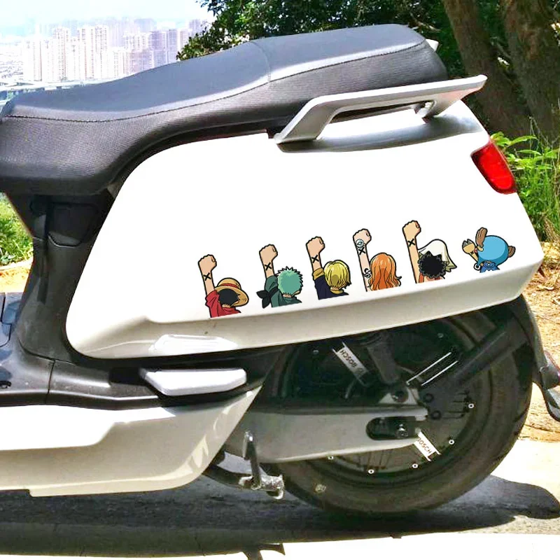 One Piece Anime Car Stickers Cartoon Luffy Joe Bassolo Back Car Rear Window Scratch Stickers Reflective Waterproof Stickers gift