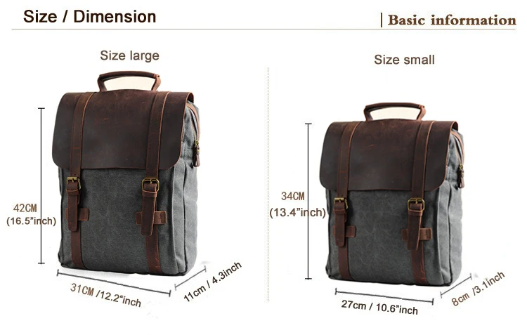 Fashion Male Backpack Leather Military Canvas Backpack Men Backpack Women School Backpack School Bag Bagpack Rucksack Mochila