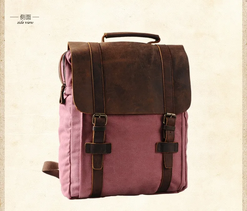 Fashion Male Backpack Leather Military Canvas Backpack Men Backpack Women School Backpack School Bag Bagpack Rucksack Mochila