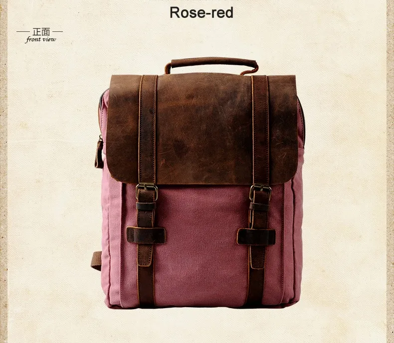 Fashion Male Backpack Leather Military Canvas Backpack Men Backpack Women School Backpack School Bag Bagpack Rucksack Mochila