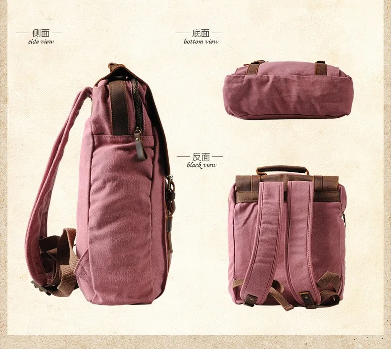 Fashion Male Backpack Leather Military Canvas Backpack Men Backpack Women School Backpack School Bag Bagpack Rucksack Mochila