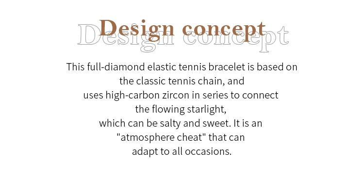 La.Muses Elastic Cubic Zirconia Stainless Steel Woman's Bracelet Fashion Luxurious Jewelry Party Accessories