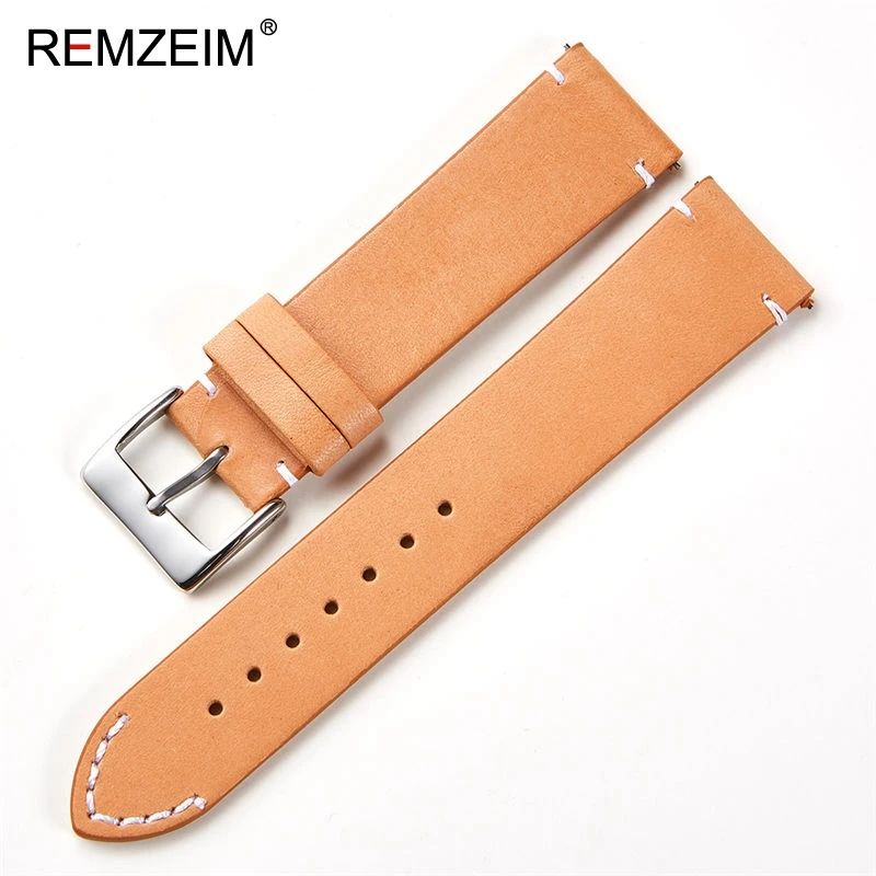Calfskin Leather Watchband Quick Release Watch Band Wrist Strap 18mm 20mm 22mm 24mm Smart Watch Strap Watches Accessories