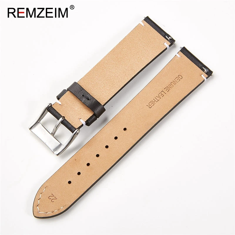 Calfskin Leather Watchband Quick Release Watch Band Wrist Strap 18mm 20mm 22mm 24mm Smart Watch Strap Watches Accessories