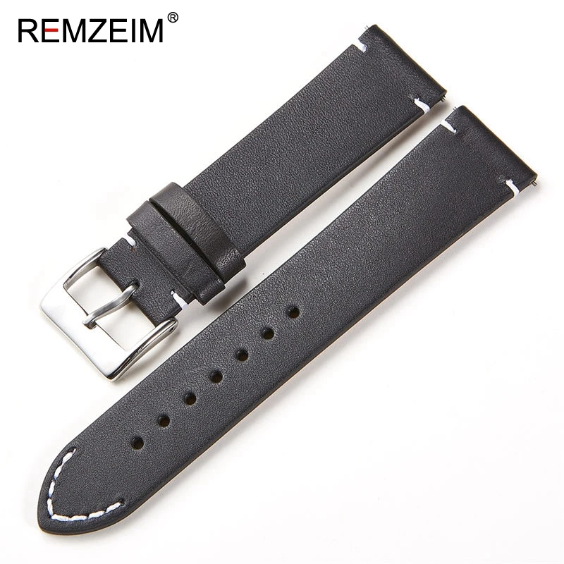 Calfskin Leather Watchband Quick Release Watch Band Wrist Strap 18mm 20mm 22mm 24mm Smart Watch Strap Watches Accessories