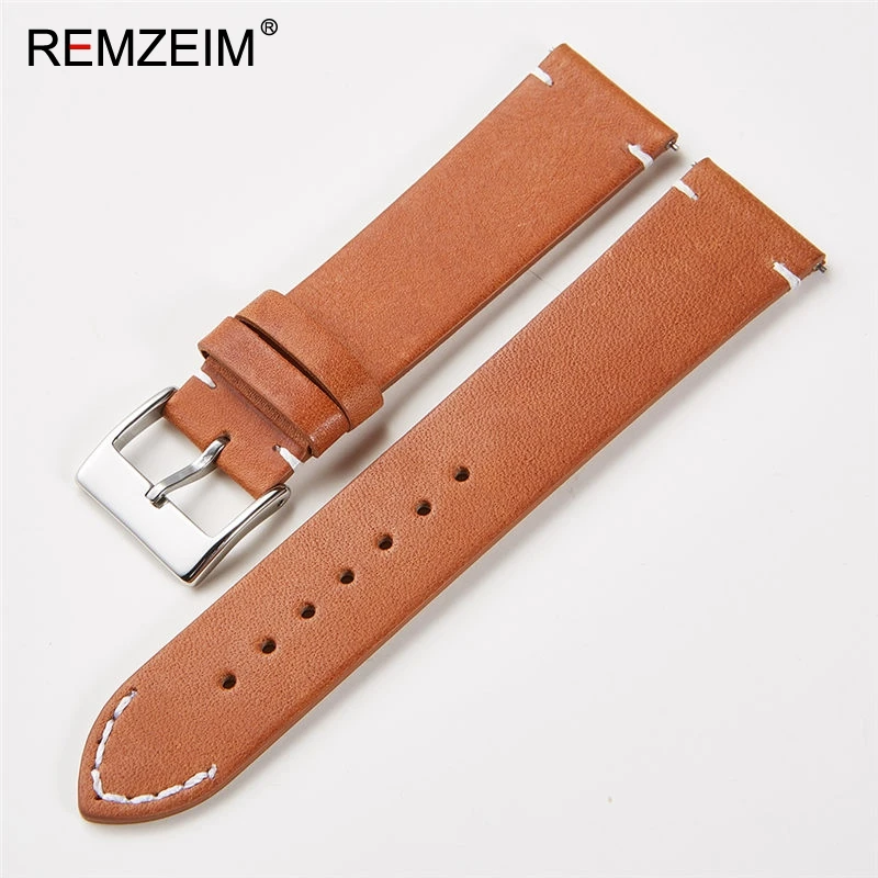 Calfskin Leather Watchband Quick Release Watch Band Wrist Strap 18mm 20mm 22mm 24mm Smart Watch Strap Watches Accessories