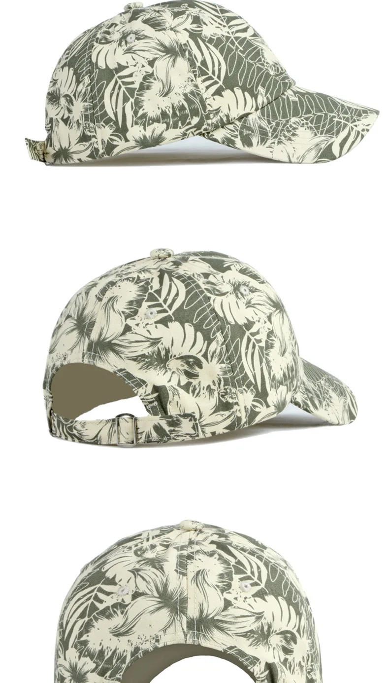 Boho Tropical Print Baseball Cap Women Outdoor Washed Denim Cap Female Fashion Visor Bohemian Jeans Men Sport Street Sun Hats