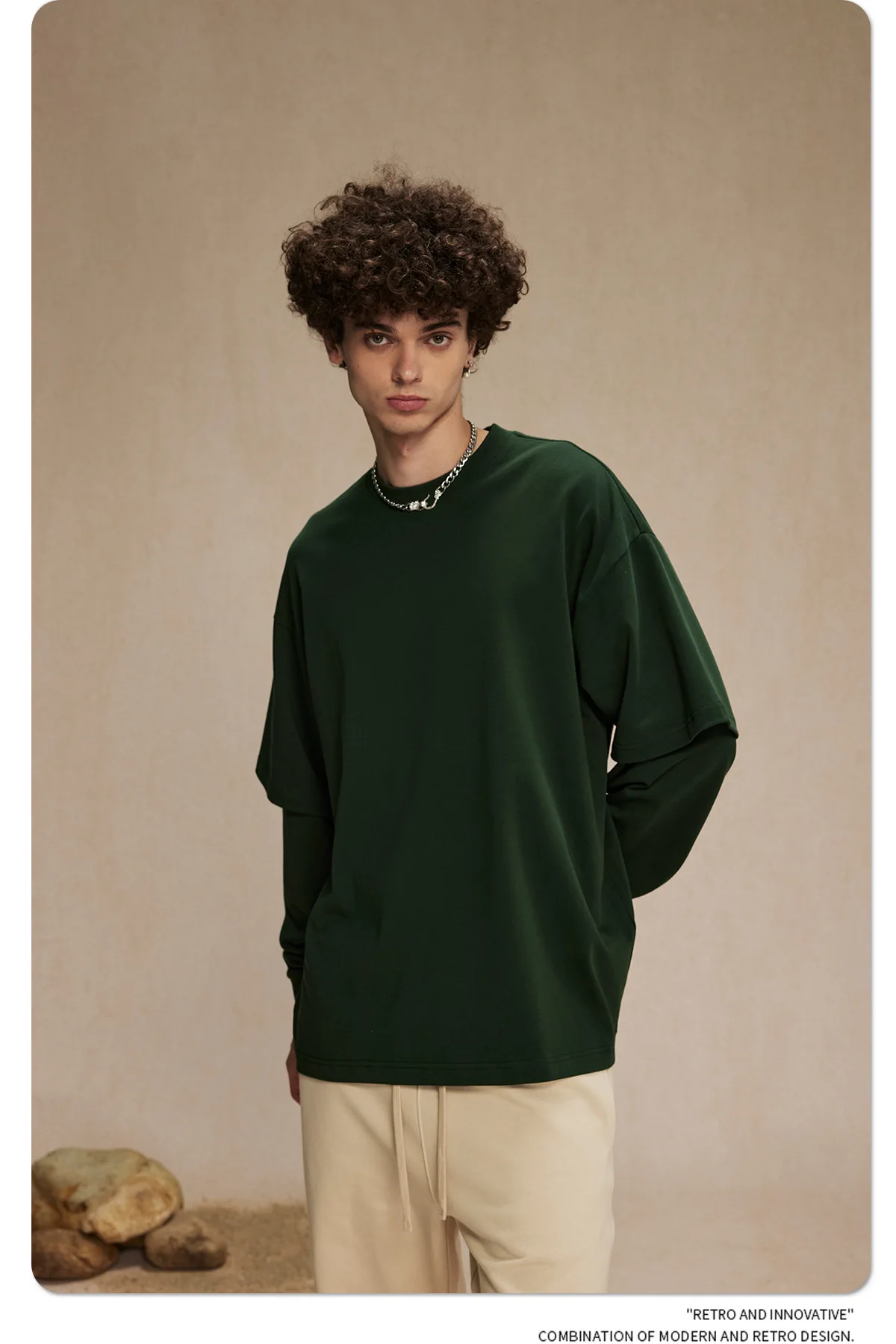 IEFB Men's Wear Spring New Trendy T-shirt Men's Wear Fake Two Piece Long Sleeve T-shirts Men Clothing Loose Casual Top 9C9353