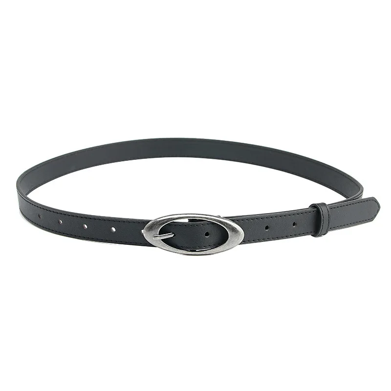 IEFB New Korean Oval Alloy Needle Buckle Men Belt Decoration Blazer Dress Jeans Simple Versatile Belts Simple 9W426