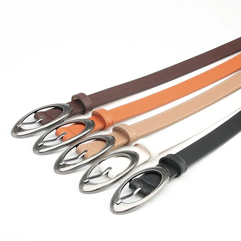IEFB New Korean Oval Alloy Needle Buckle Men Belt Decoration Blazer Dress Jeans Simple Versatile Belts Simple 9W426