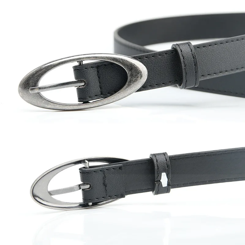 IEFB New Korean Oval Alloy Needle Buckle Men Belt Decoration Blazer Dress Jeans Simple Versatile Belts Simple 9W426