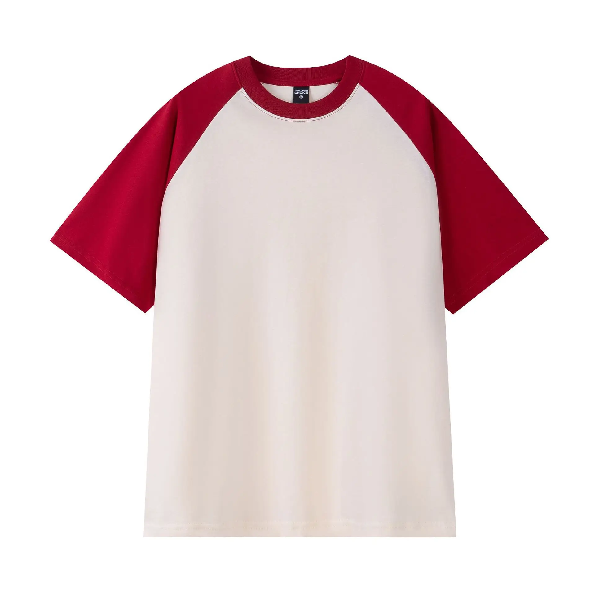 IEFB American Style Men's T-shirt Raglan Colorblocked Short Sleeve Summer New Tee Casual Loose Fitting O-neck Pullover Top X3841