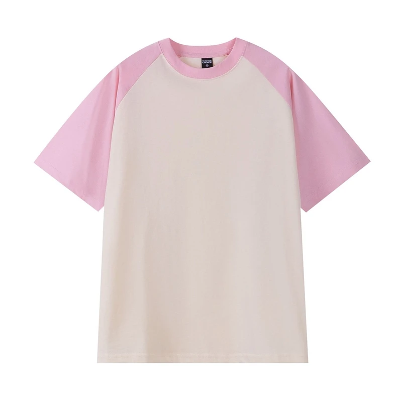 IEFB American Style Men's T-shirt Raglan Colorblocked Short Sleeve Summer New Tee Casual Loose Fitting O-neck Pullover Top X3841