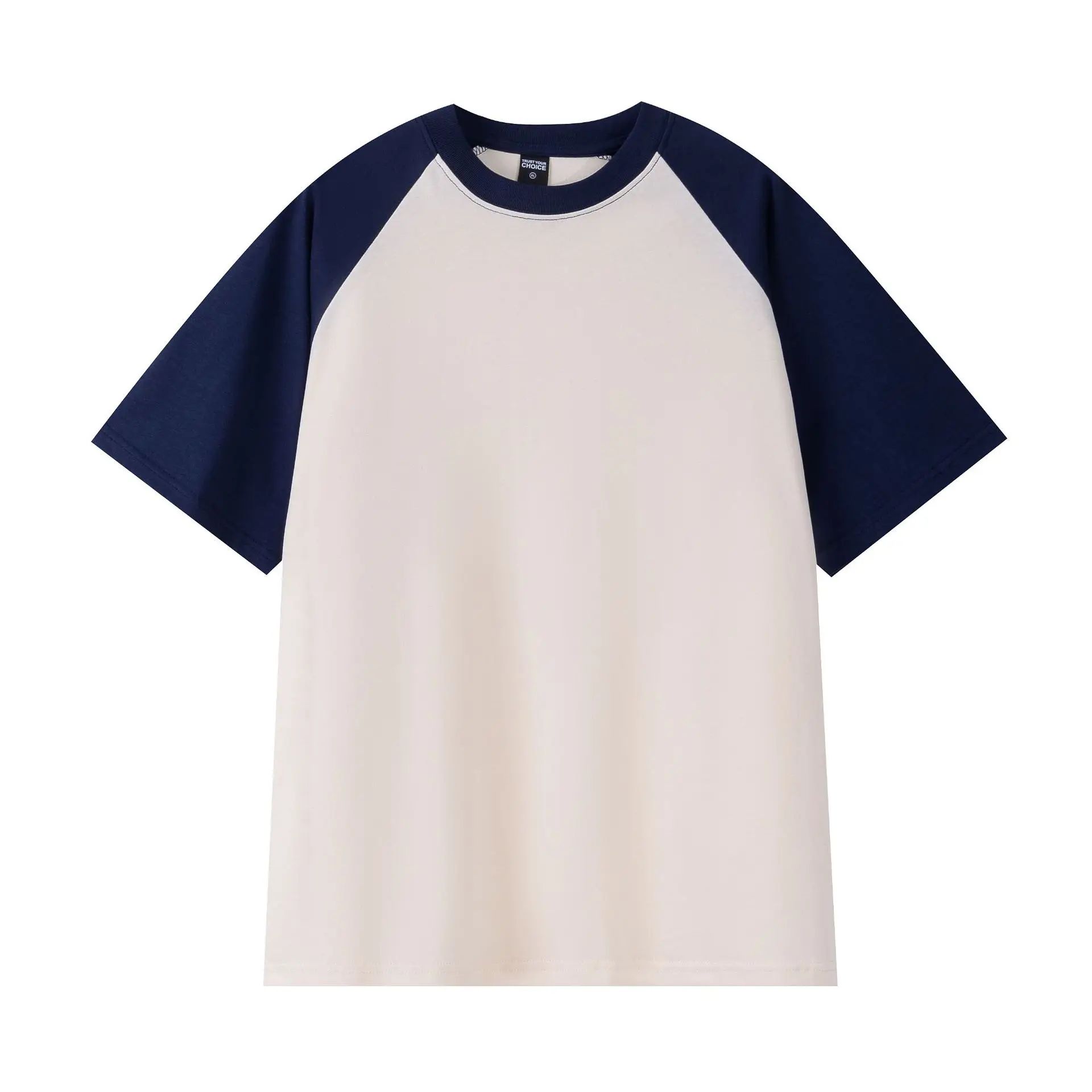 IEFB American Style Men's T-shirt Raglan Colorblocked Short Sleeve Summer New Tee Casual Loose Fitting O-neck Pullover Top X3841