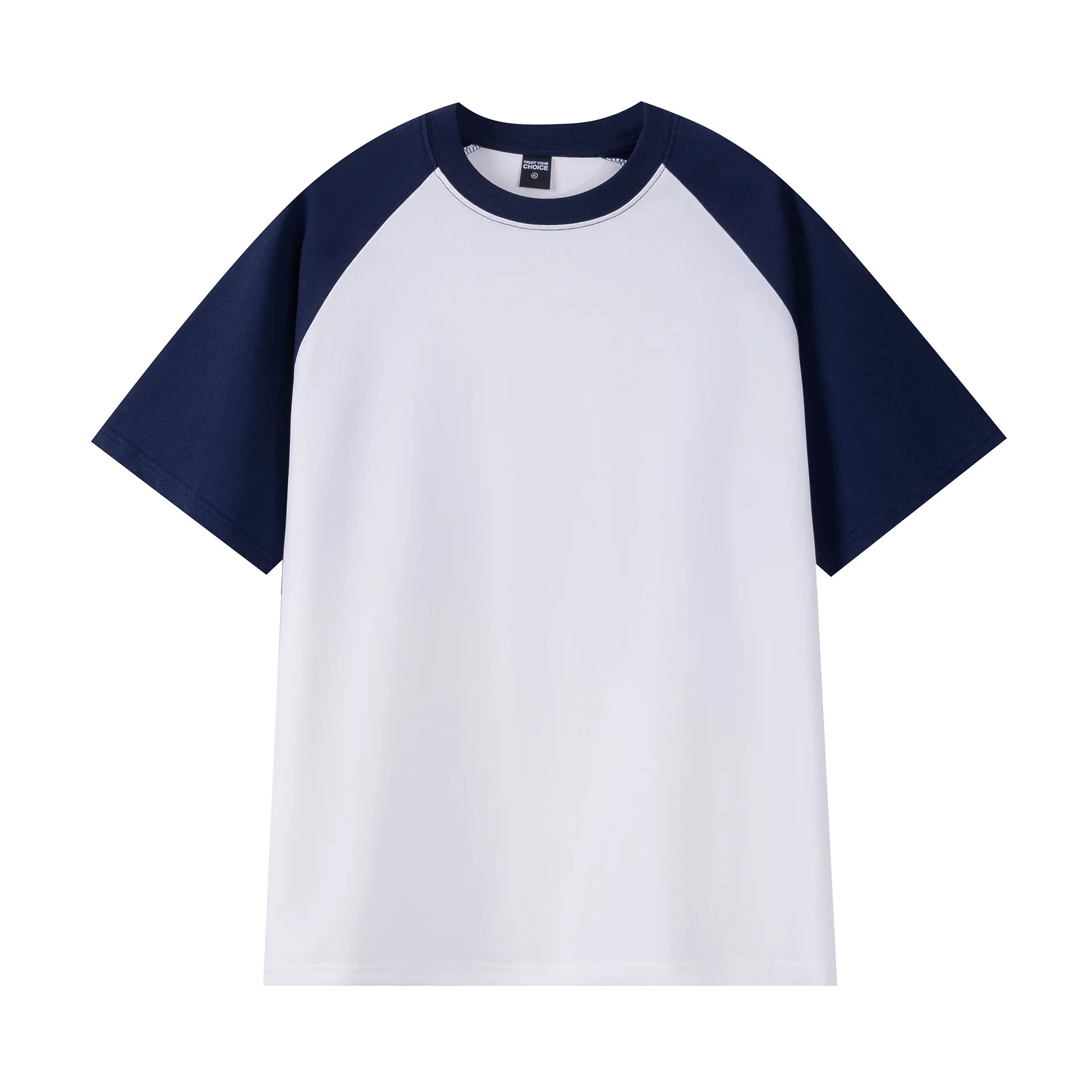 IEFB American Style Men's T-shirt Raglan Colorblocked Short Sleeve Summer New Tee Casual Loose Fitting O-neck Pullover Top X3841