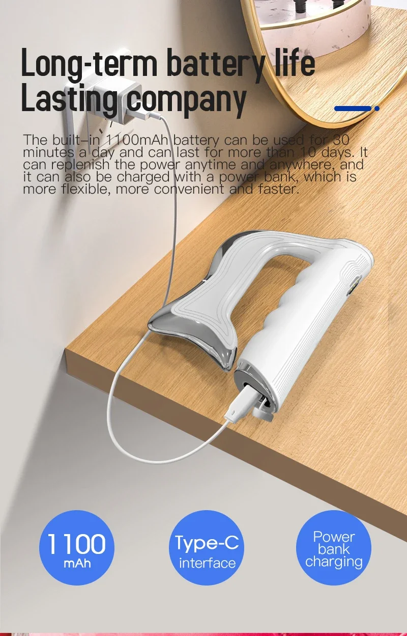 Electric Fascia Knife Vibration Massager Muscle Relaxation Body Lifting Massage Tool