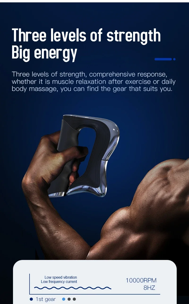 Electric Fascia Knife Vibration Massager Muscle Relaxation Body Lifting Massage Tool