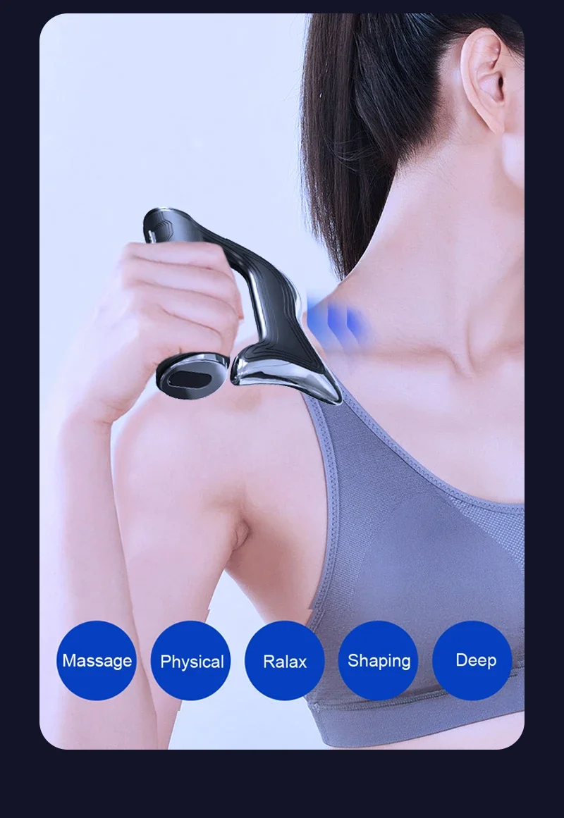 Electric Fascia Knife Vibration Massager Muscle Relaxation Body Lifting Massage Tool