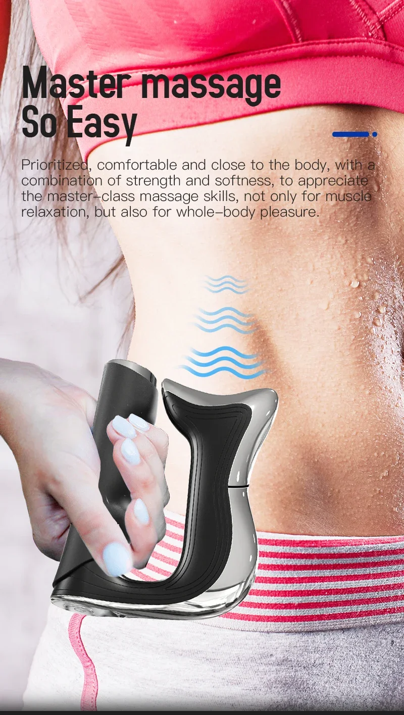 Electric Fascia Knife Vibration Massager Muscle Relaxation Body Lifting Massage Tool