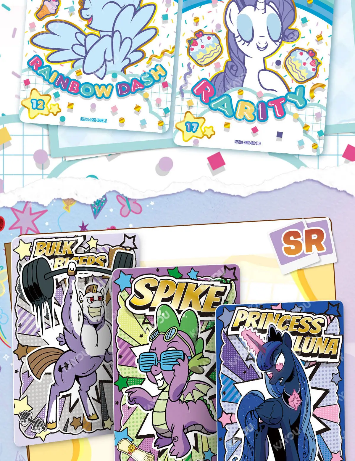 【Stock】Kayou My Little Pony Trading Cards Full Box Wave 11 Moonlight Pack Official Authentic Collectible Zr Gold Cards Fans Gift