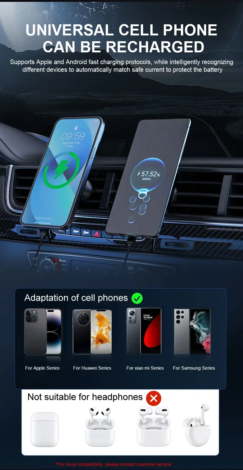 15W Magnetic Car Wireless Chargers Air Vent Phone Holder For Magsafe iPhone 17 16 15 14 13 12 Pro Max Car Fast Charging Stand