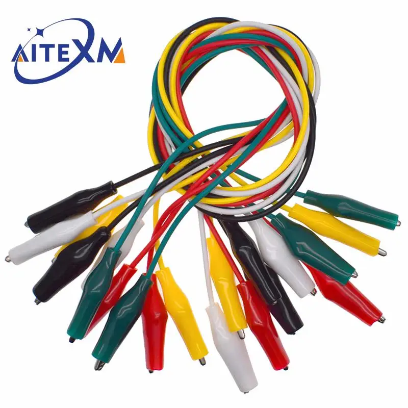 10PCS Crocodile Clips Electrical DIY Test Leads Alligator Double-ended Alligator Clips Roach Clip Test Jumper Wire