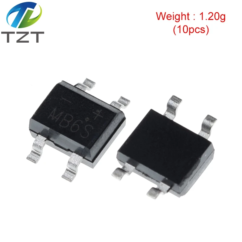 TZT 10/100pcs 600V 0.5A MB6S