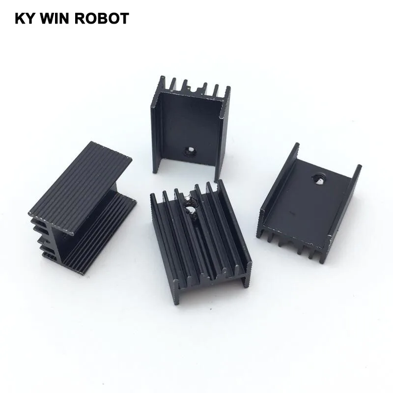 10pcs Aluminium TO-220 Heatsink TO 220 Heat Sink Transistor Radiator TO220 Cooler Cooling Black 20*15*10MM