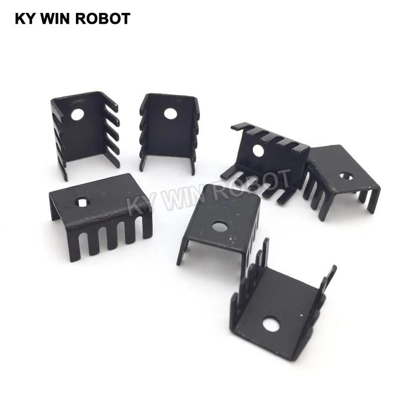 50PCS Black 15*10*20MM Triode Heat Sink 10*15*20MM TO-220 TO220 Transistor Aluminum Radiator Heat Sink Cooler Cooling 20*15*10MM