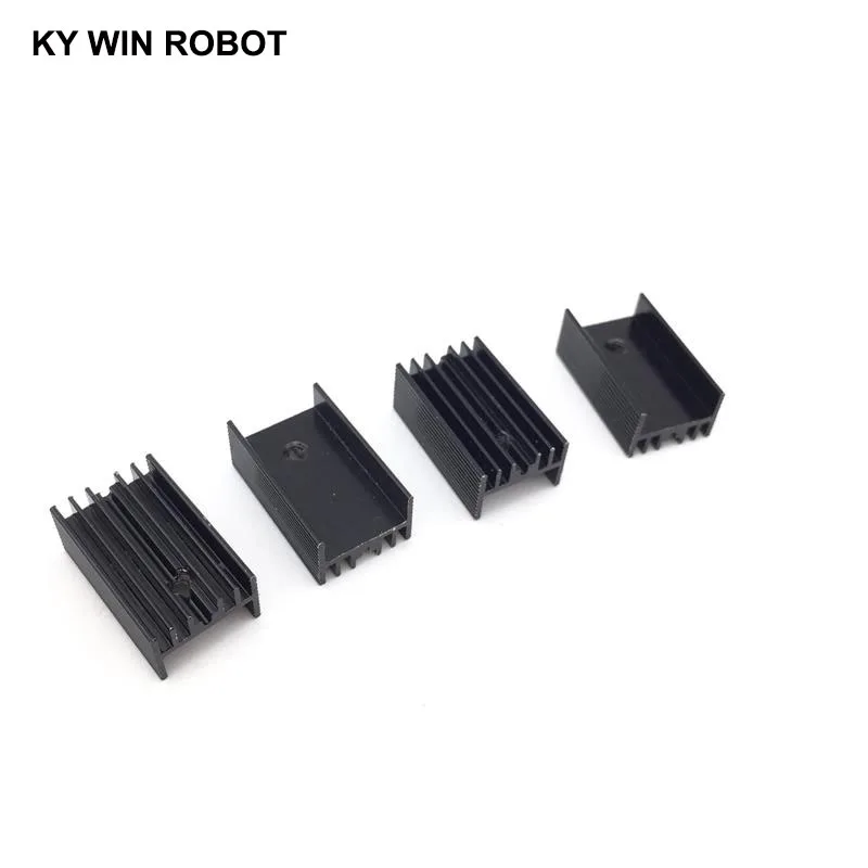 10pcs Aluminium TO-220 Heatsink TO 220 Heat Sink Transistor Radiator TO220 Cooler Cooling Black 25*15*11MM