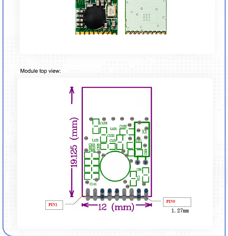 Low Cost 2.4 GHz Transceiver CC2500 Module