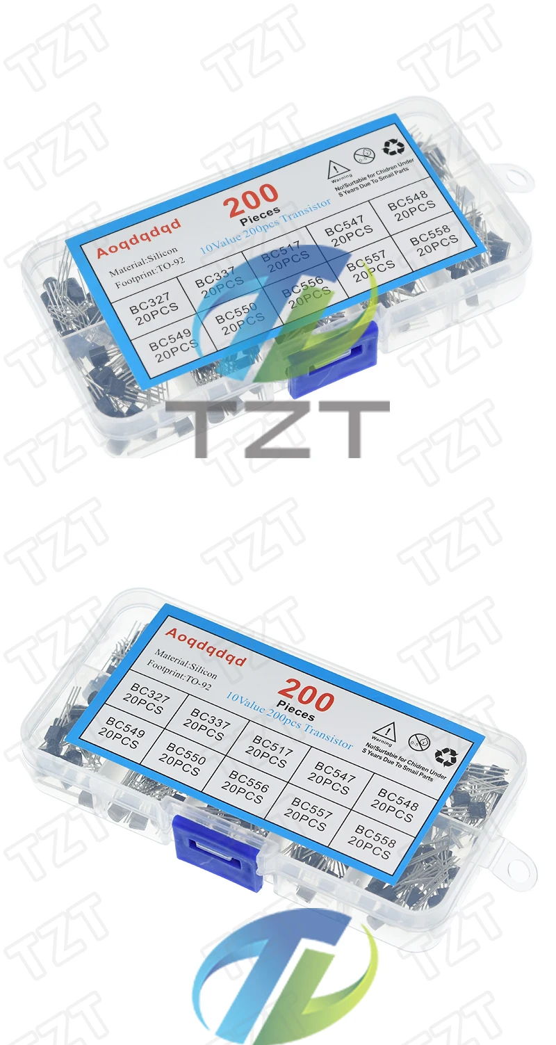 TZT 1BOX 200pcs=10 Values*20pcs BC327/BC337/BC517/BC547/BC548/BC549/BC550 BC556/BC557/BC558 For Power module