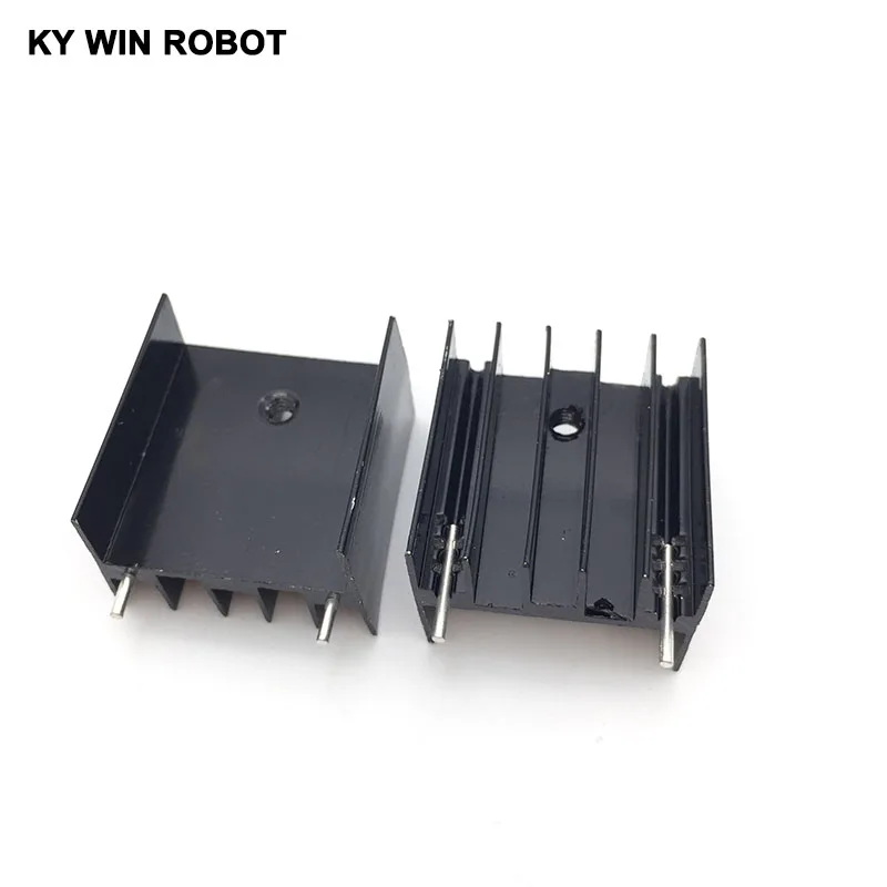 10 Pcs Aluminium TO-220 Heatsink TO 220 Heat Sink Transistor Radiator TO220 Cooler Cooling 25*23*16MM With 2Pin IC Electronic