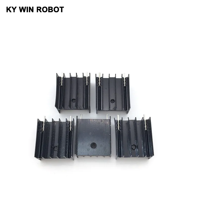 10 Pcs Aluminium TO-220 Heatsink TO 220 Heat Sink Transistor Radiator TO220 Cooler Cooling 25*23*16MM With 2Pin IC Electronic