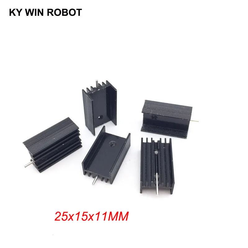 10pcs Aluminium TO-220 Heatsink TO 220 Heat Sink Transistor Radiator TO220 Cooler Cooling 25*15*11MM With 1 Pin