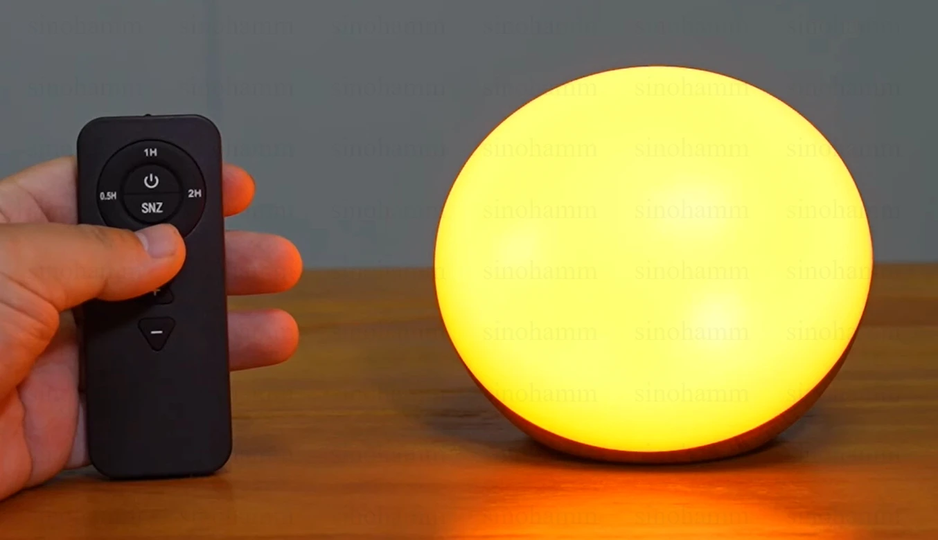 Rechargeable Touch Night Light Remote Control Stepless Dimming 3-Color Sleep Lamp No Blue Bedside 620-630nm Red Eye-Caring