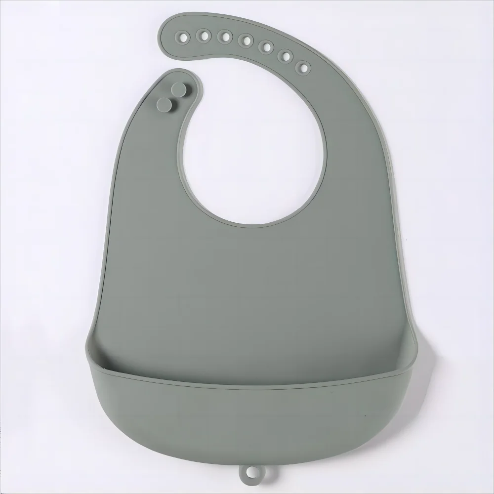 1/2pcs Food Grade Silicone Baby Eating Bibs Easy to Clean Baby Bibs Drool Towels Waterproof Children Silicone Drool Bibs