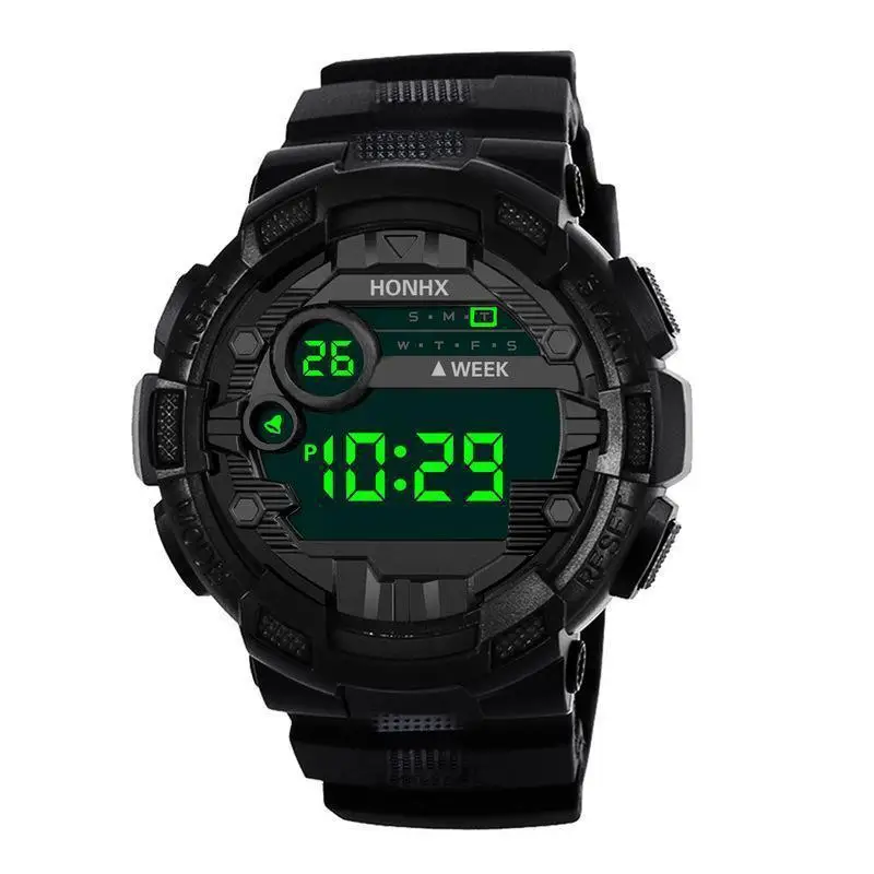 Military Men Watch Men's Digital Watches Sports Electronic Wristwatch 50MM Large Dial Clock Waterproof Sport Watch for Boy Child