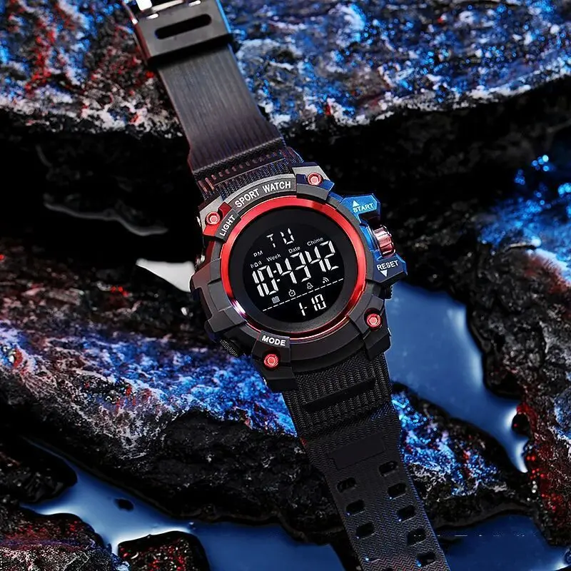 Military Men Watch Men's Digital Watches Sports Electronic Wristwatch 50MM Large Dial Clock Waterproof Sport Watch for Boy Child