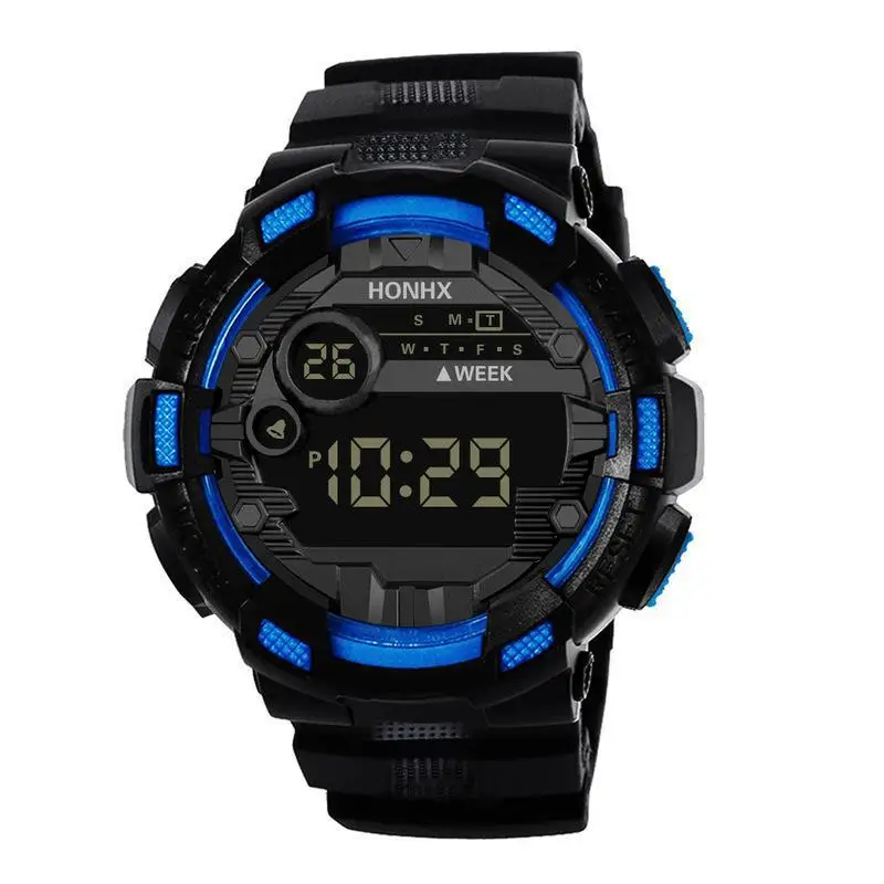 Military Men Watch Men's Digital Watches Sports Electronic Wristwatch 50MM Large Dial Clock Waterproof Sport Watch for Boy Child